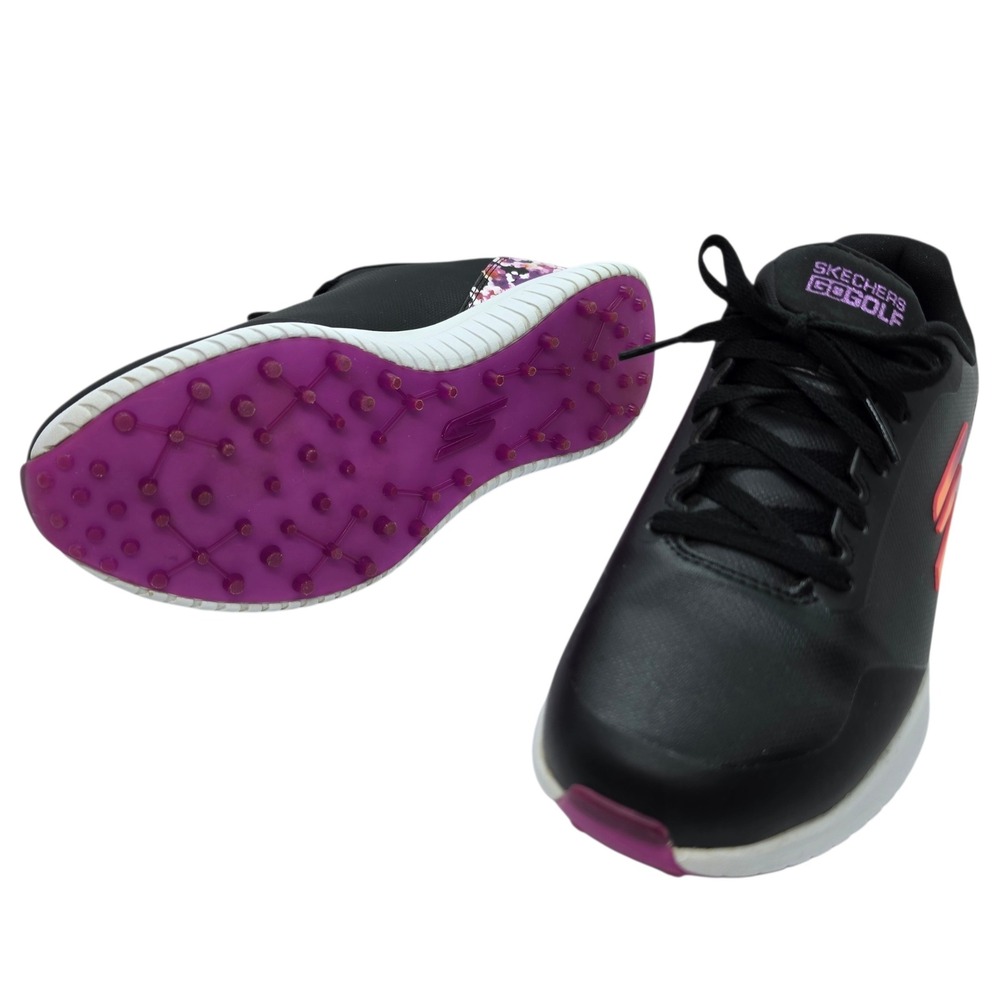 Skechers Go Golf Arch Fit Floral Spikeless Golf Shoes Black Pink 123080 Womens 7